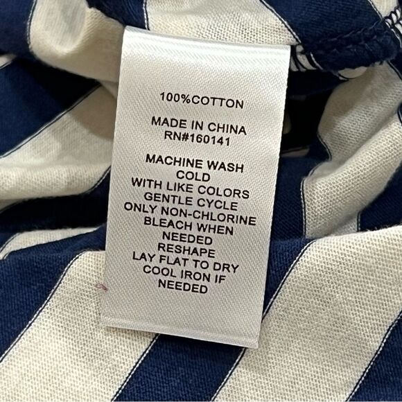 89th & Madison Navy Blue Chevron Striped Maxi Tank Dress NWT Size Medium - Picture 6 of 10